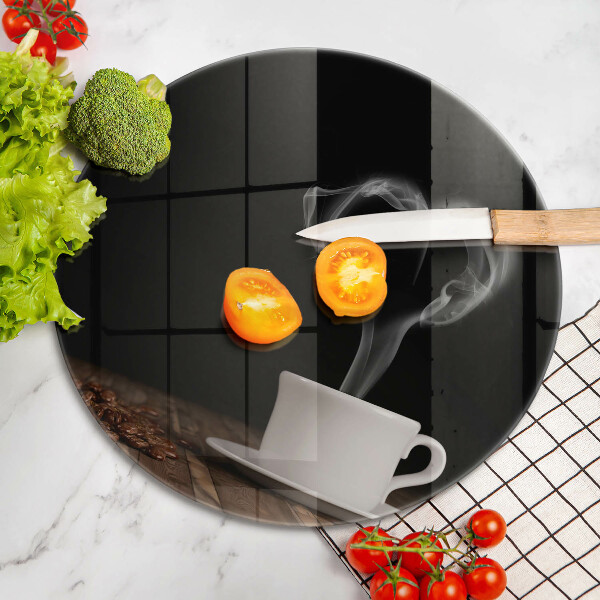 De vidrio templado Corazón de taza de café