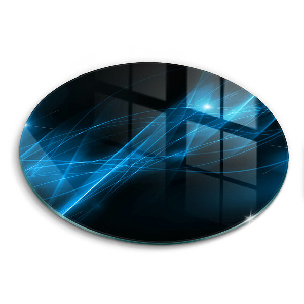 De vidrio templado Humo azul abstracto