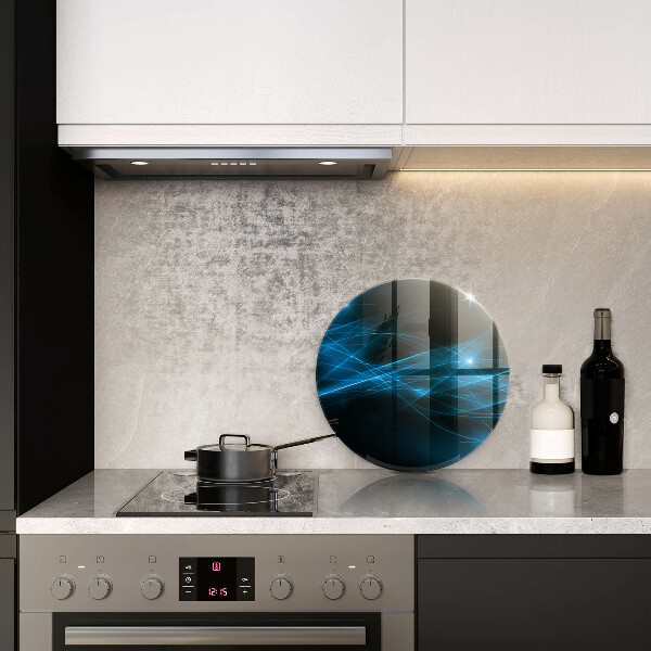 De vidrio templado Humo azul abstracto