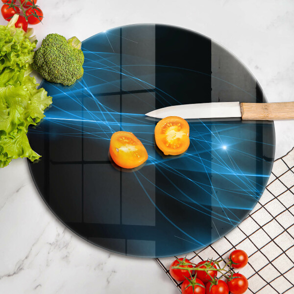 De vidrio templado Humo azul abstracto