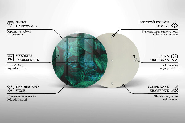 De vidrio templado Hojas de la selva