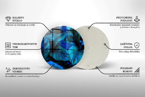 De vidrio templado Hojas de vegetación de la selva