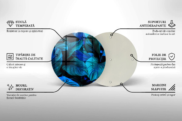De vidrio templado Hojas de vegetación de la selva