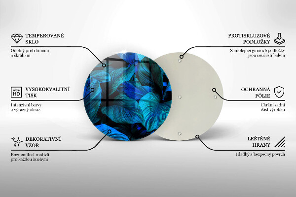 De vidrio templado Hojas de vegetación de la selva