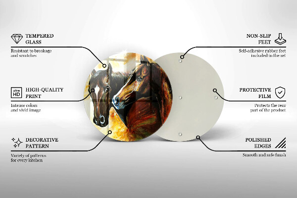 De vidrio templado Animales caballos