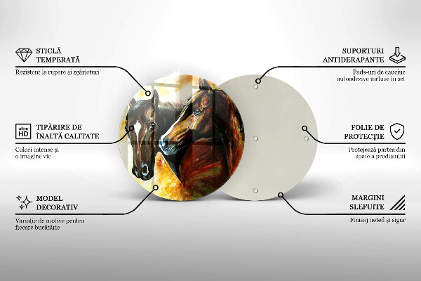 De vidrio templado Animales caballos