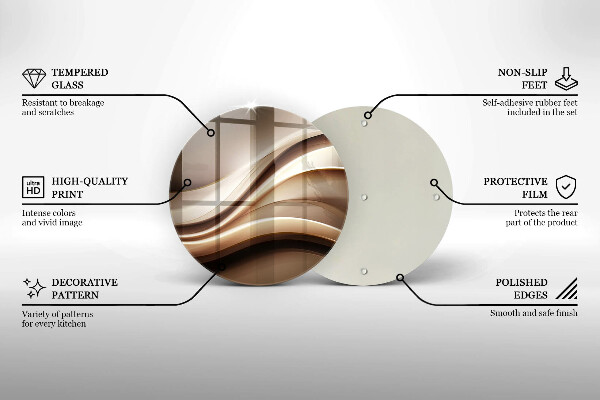 De vidrio templado Líneas suaves de abstracción