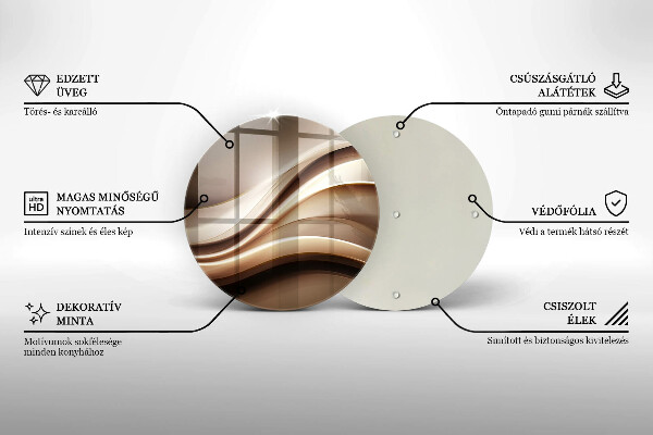 De vidrio templado Líneas suaves de abstracción