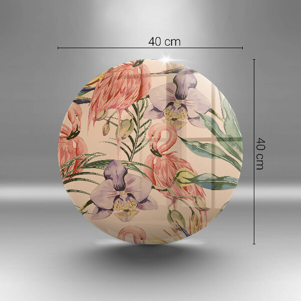 De vidrio templado Ilustración de flamencos