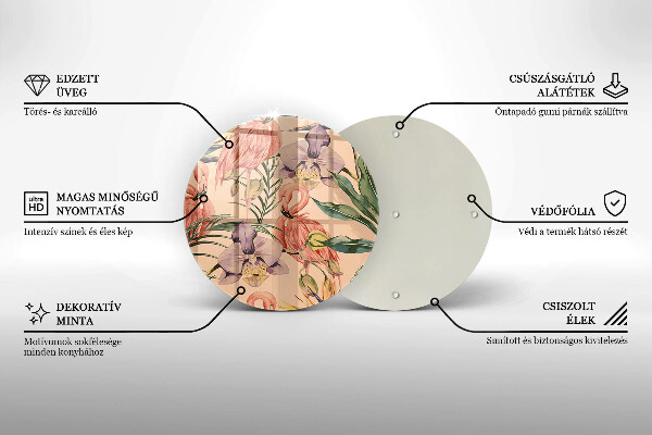 De vidrio templado Ilustración de flamencos