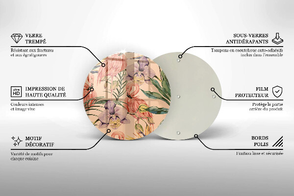 De vidrio templado Ilustración de flamencos