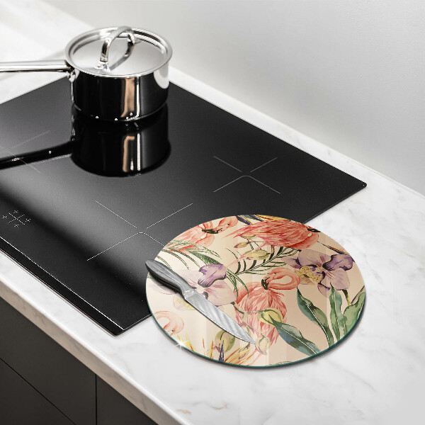 De vidrio templado Ilustración de flamencos