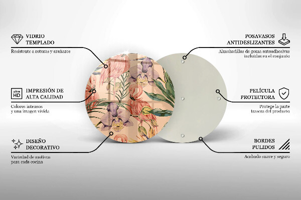 De vidrio templado Ilustración de flamencos