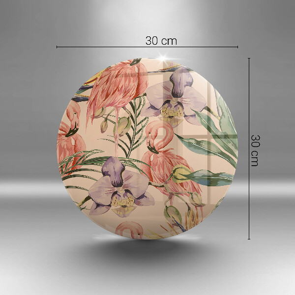 De vidrio templado Ilustración de flamencos