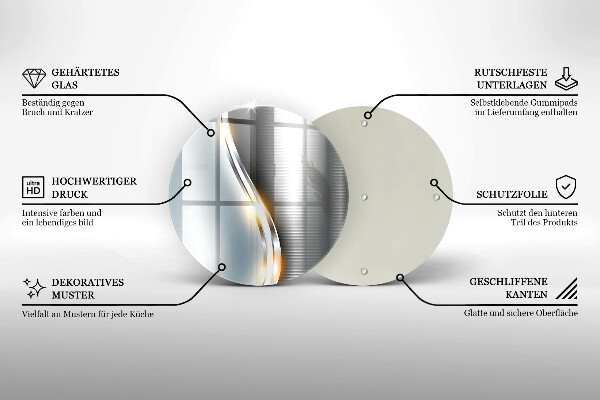 De vidrio templado Arte metálico