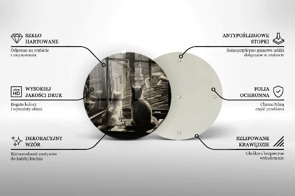 De vidrio templado Ventana y ciudad de gatos