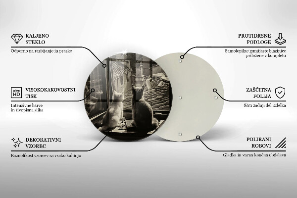 De vidrio templado Ventana y ciudad de gatos