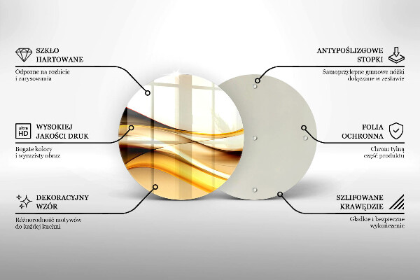 De vidrio templado Líneas de humo abstractas