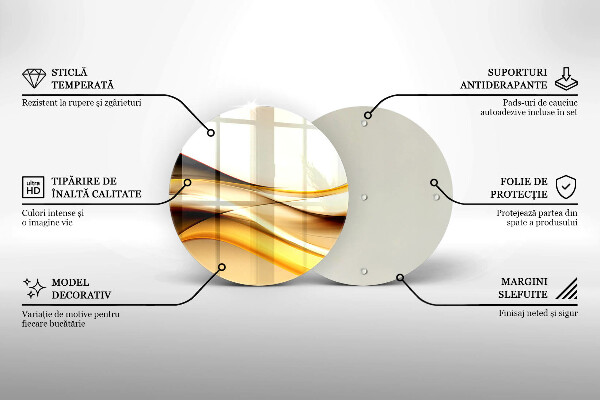 De vidrio templado Líneas de humo abstractas