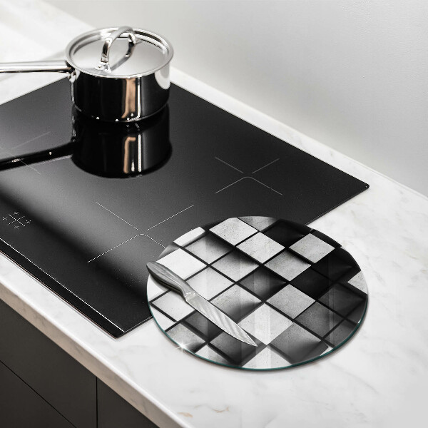 De vidrio templado Cuadrados abstractos 3d