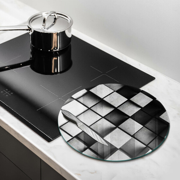 De vidrio templado Cuadrados abstractos 3d