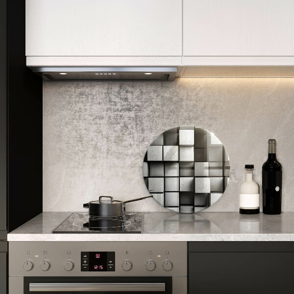 De vidrio templado Cuadrados abstractos 3d