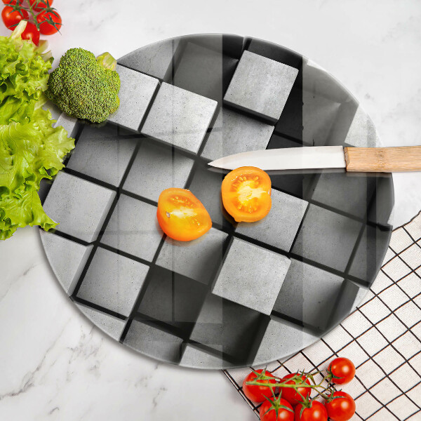 De vidrio templado Cuadrados abstractos 3d