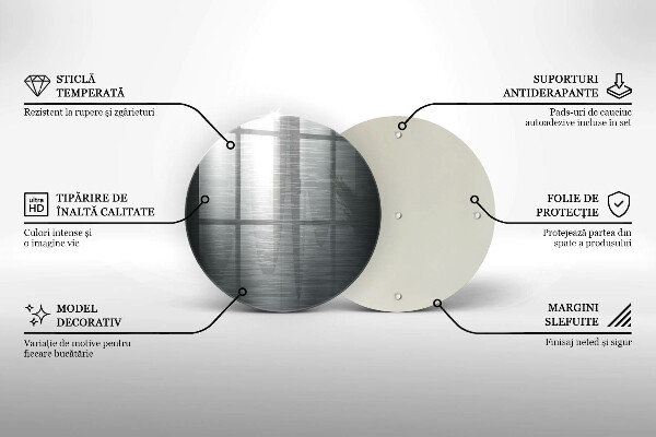 De vidrio templado Textura metálica