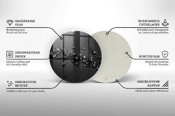 De vidrio templado Abstracción de formas 3d