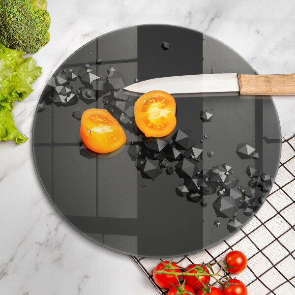 De vidrio templado Abstracción de formas 3d