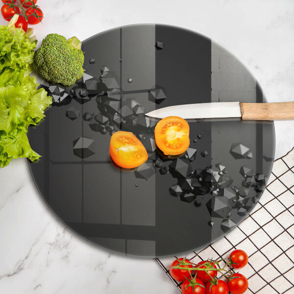 De vidrio templado Abstracción de formas 3d