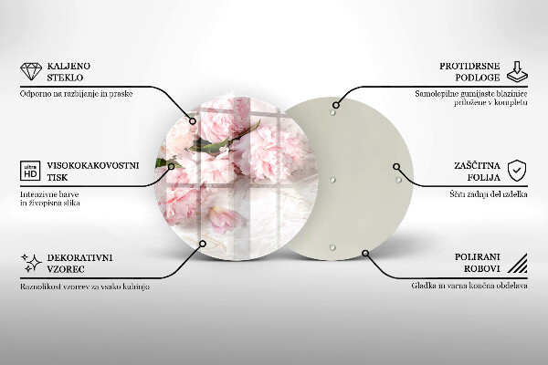 De vidrio templado Flores rosas delicadas