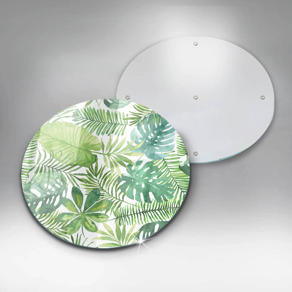 De vidrio templado Hojas boho acuarela