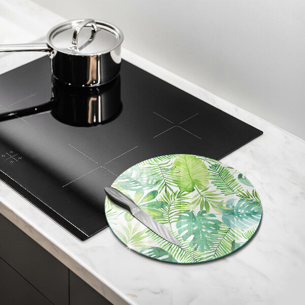 De vidrio templado Hojas boho acuarela