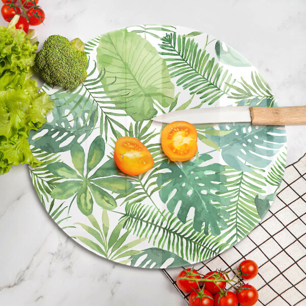 De vidrio templado Hojas boho acuarela