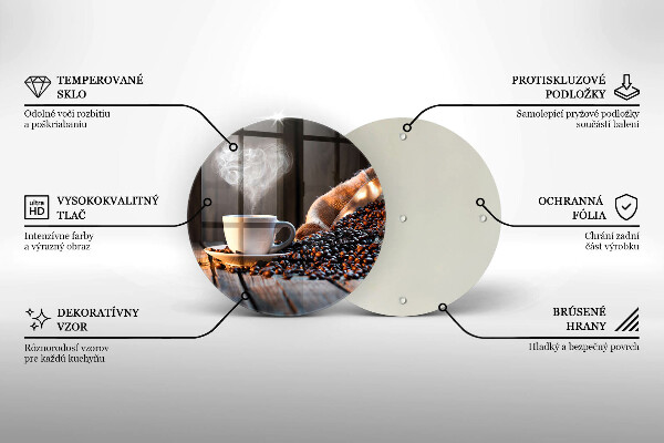 De vidrio templado Taza de café y corazón