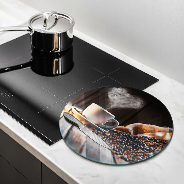 De vidrio templado Taza de café y corazón