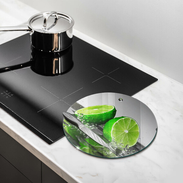 De vidrio templado Limas jugosas y agua