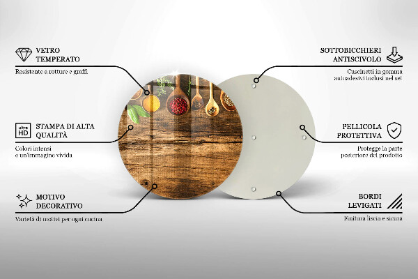 De vidrio templado Cucharas de madera de especias