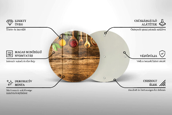 De vidrio templado Cucharas de madera de especias