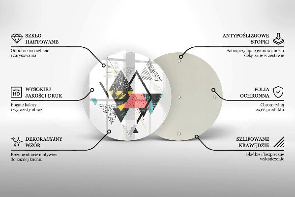 De vidrio templado Triángulos abstractos