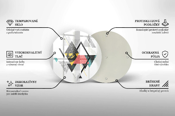 De vidrio templado Triángulos abstractos