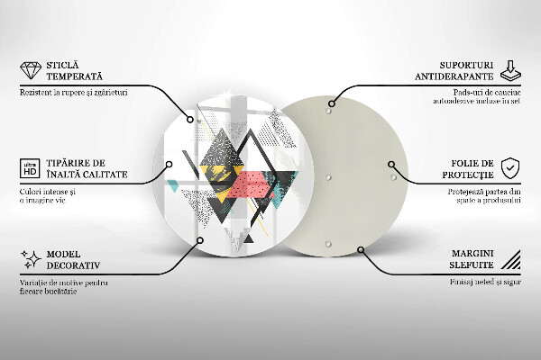 De vidrio templado Triángulos abstractos