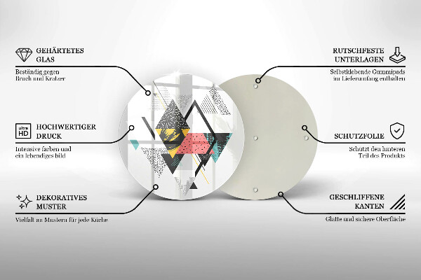 De vidrio templado Triángulos abstractos