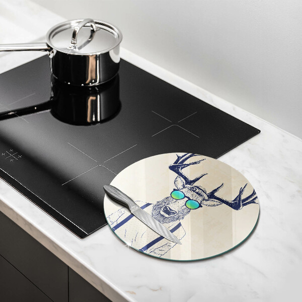 De vidrio templado Ilustración de hombre ciervo