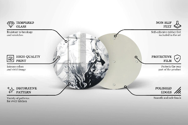 De vidrio templado Abstracción de tinta