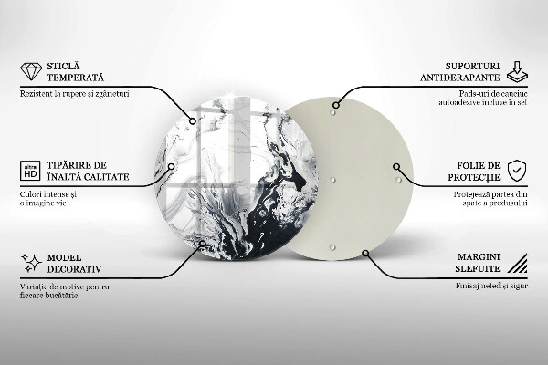 De vidrio templado Abstracción de tinta