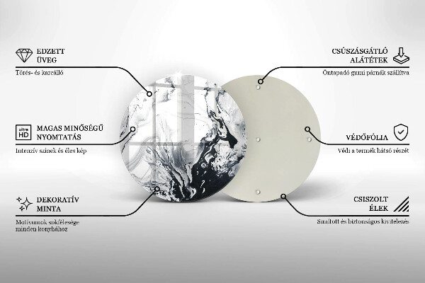 De vidrio templado Abstracción de tinta
