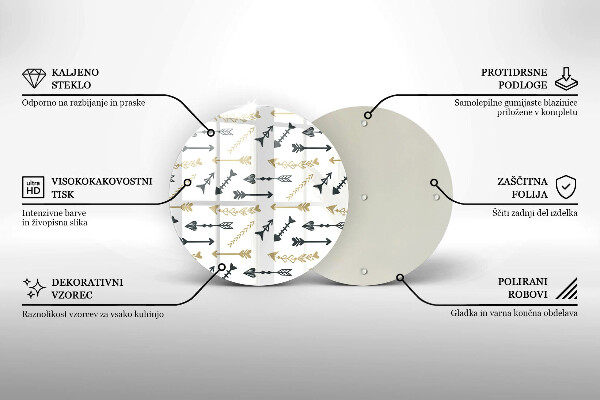 De vidrio templado Patrón de flechas boho