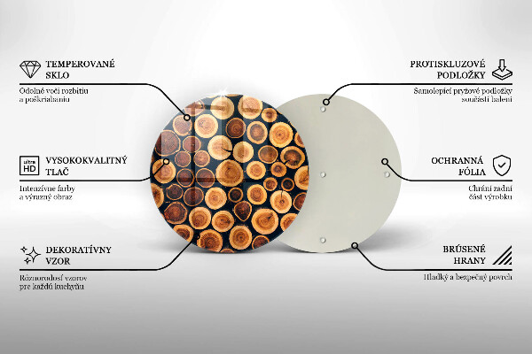 De vidrio templado Tocones de árboles de madera